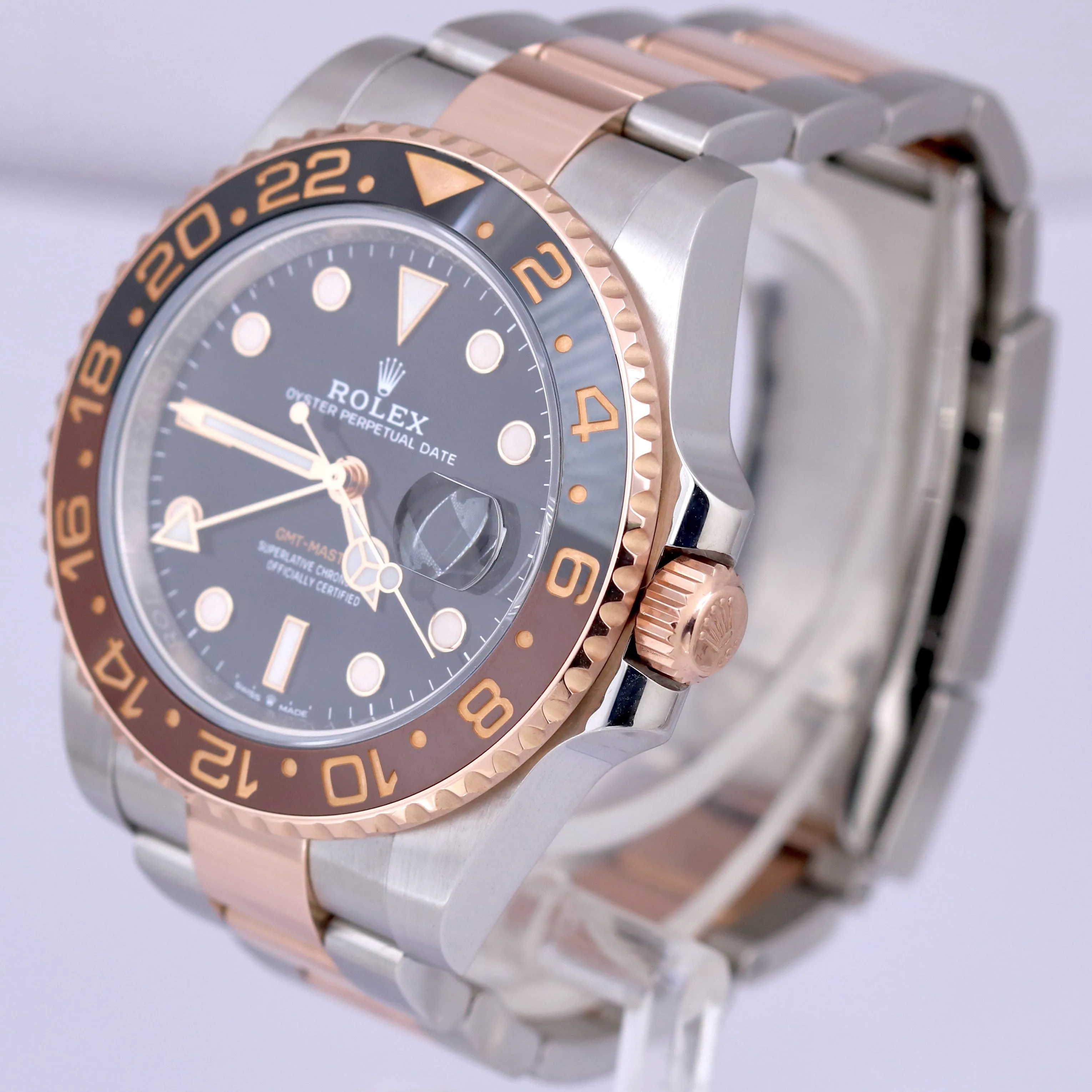 NEW 2023 PAPERS Rolex GMT-Master II 18K Rose Gold ROOT BEER 126711 CHNR 40mm B P
