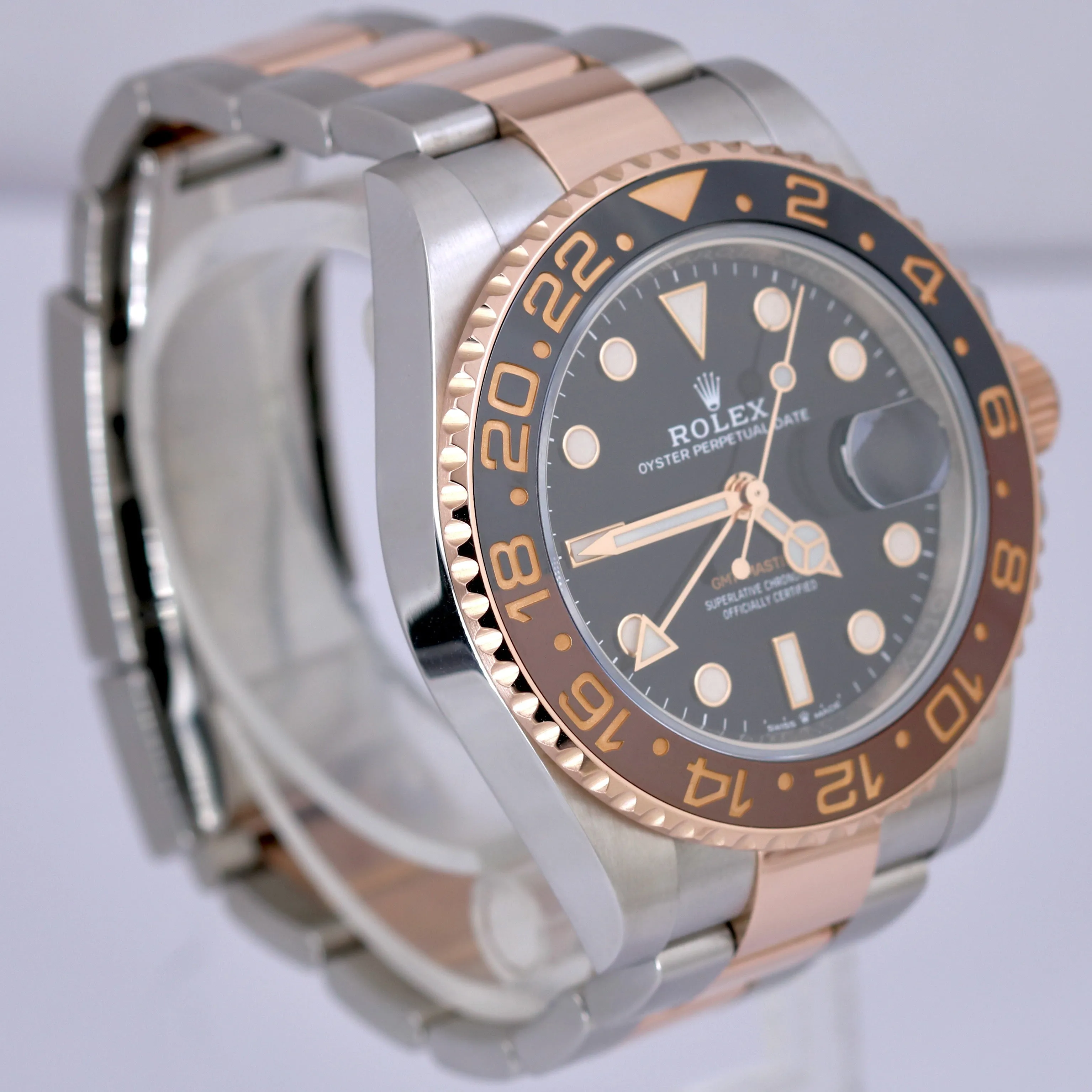 NEW 2023 PAPERS Rolex GMT-Master II 18K Rose Gold ROOT BEER 126711 CHNR 40mm B P