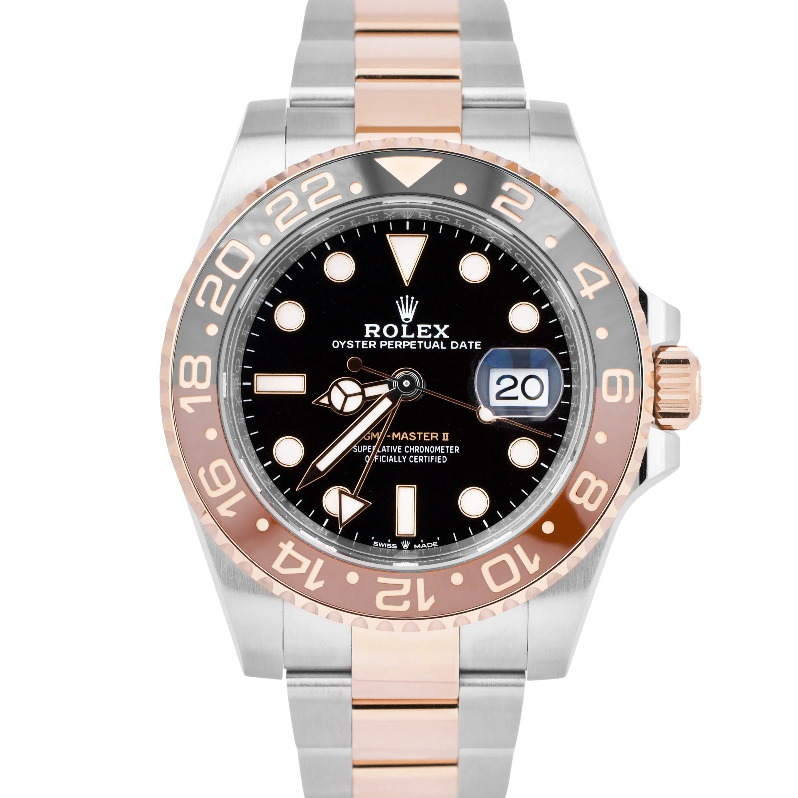 NEW 2023 PAPERS Rolex GMT-Master II 18K Rose Gold ROOT BEER 126711 CHNR 40mm B P