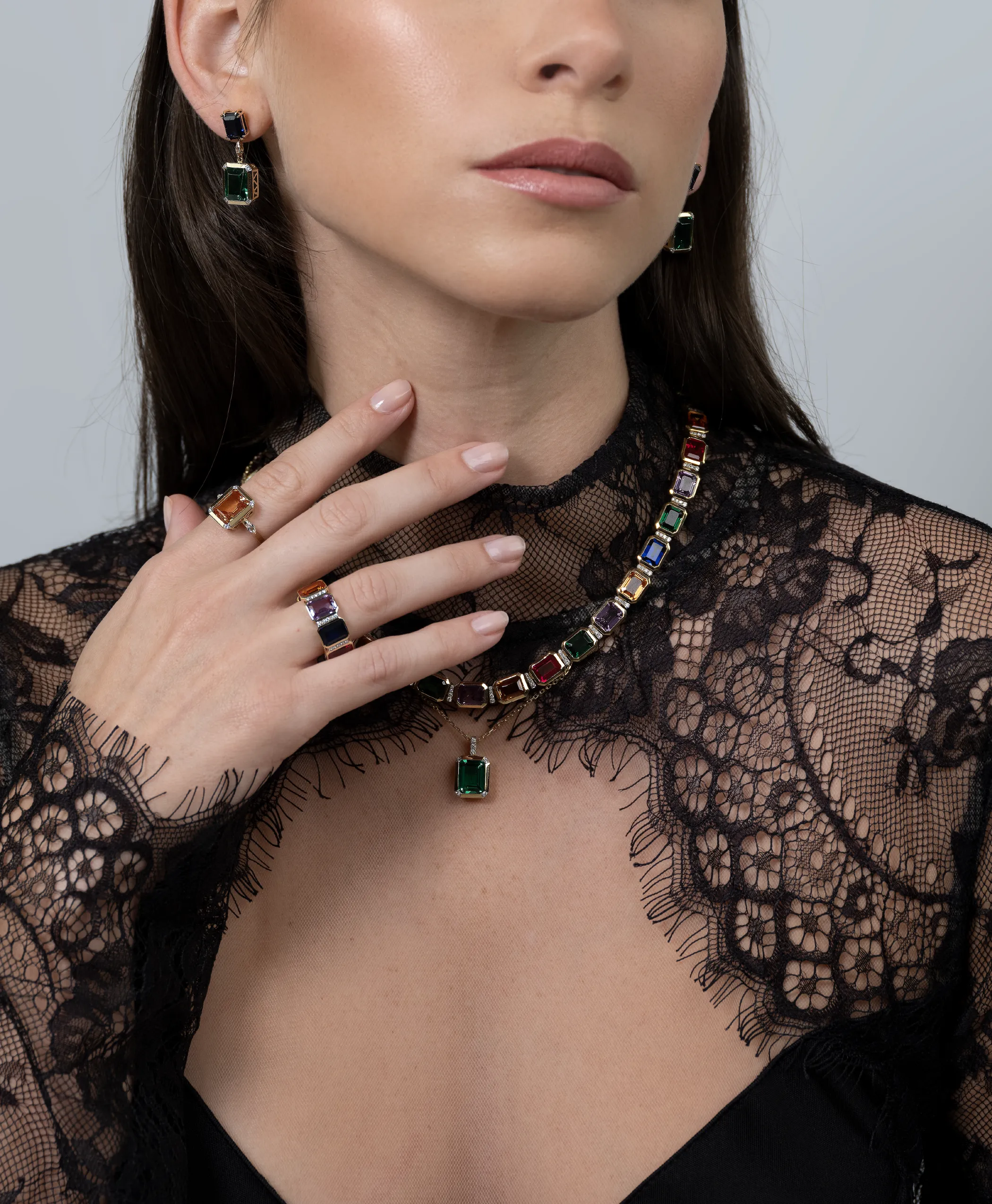 Nexus Emerald and Diamond Pendant