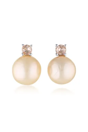 NOOSA PINK FRESHWATER PEARL EARRINGS SILVER