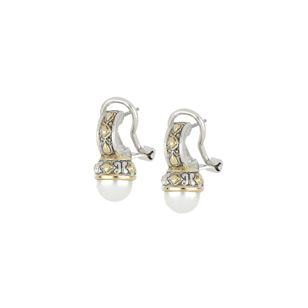 Ocean Images Collection 10mm Omega Clip Earrings