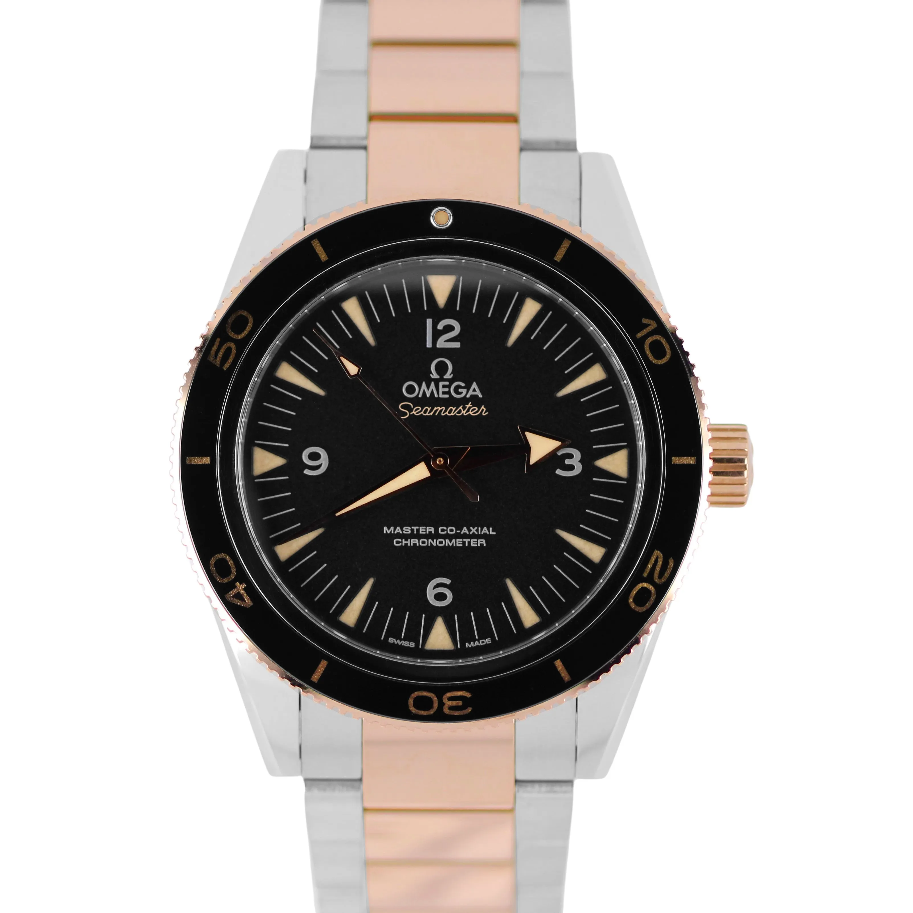 Omega Seamaster 300 PAPERS Two-Tone Sedna Black 41mm 233.20.41.21.01.001 Watch
