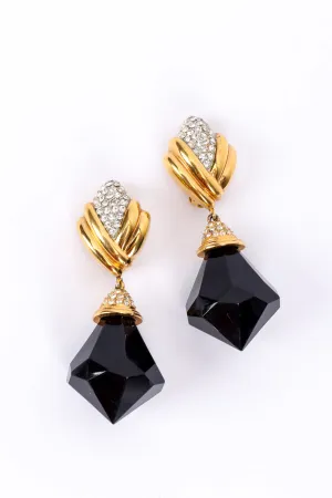 Onyx Diamond Drop Earrings