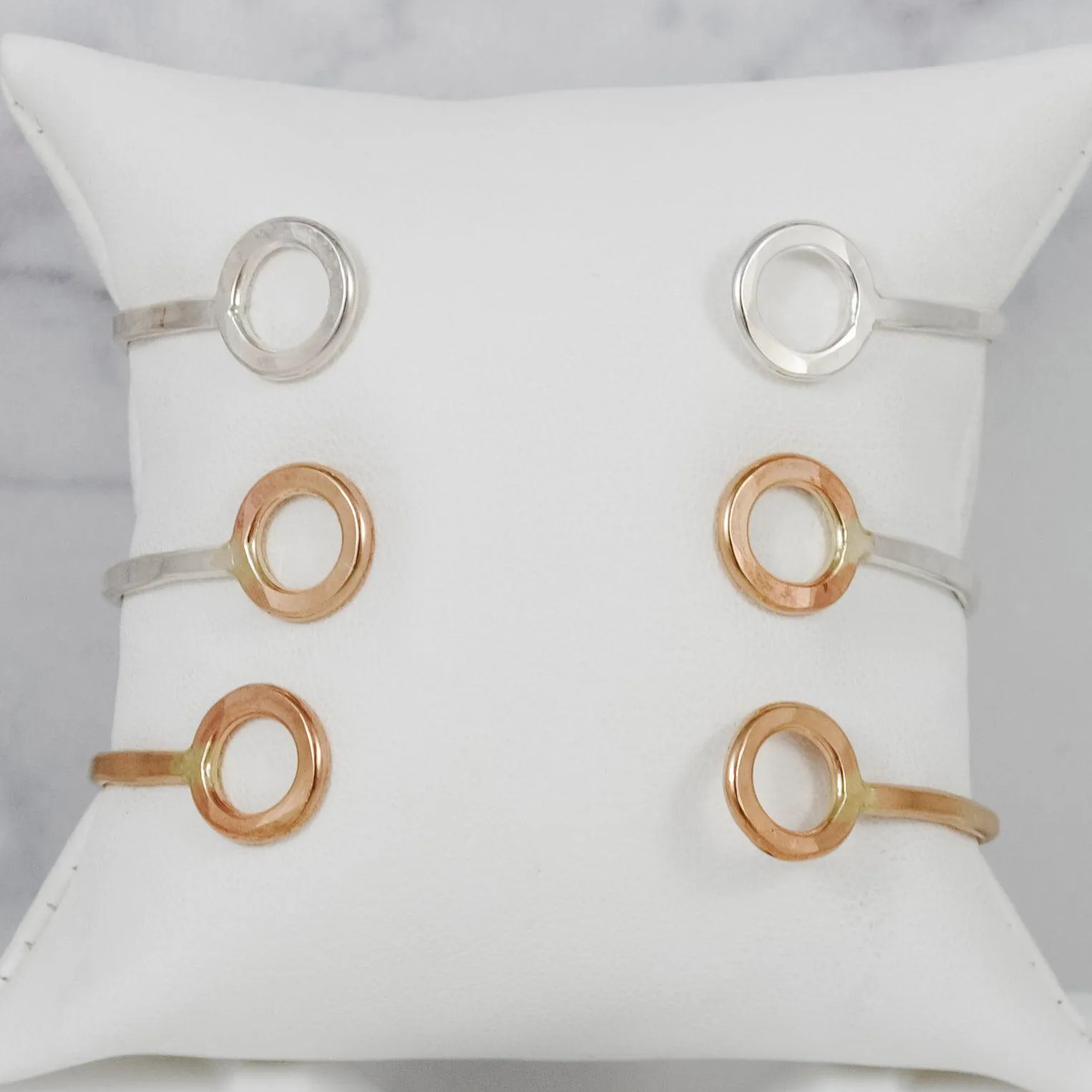Open Circle Cuff Bracelet - sterling silver