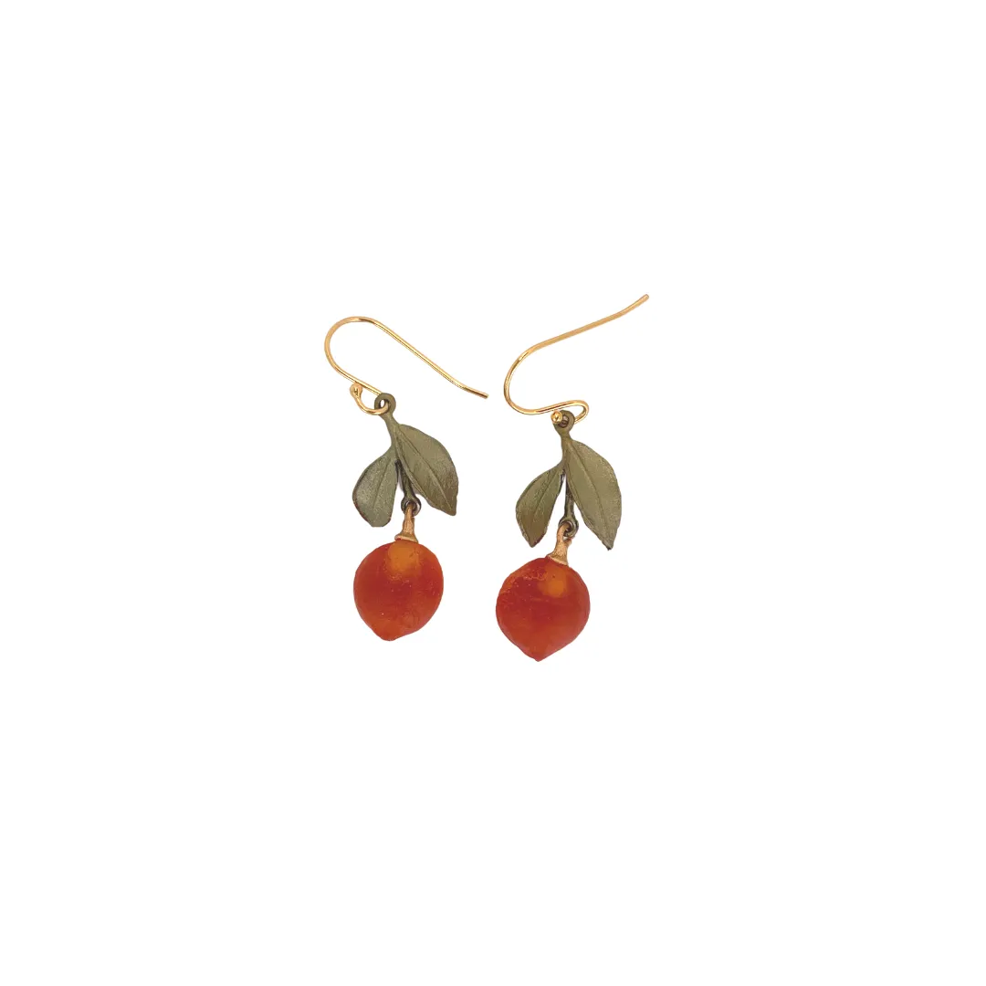 Orange Drop Earrings