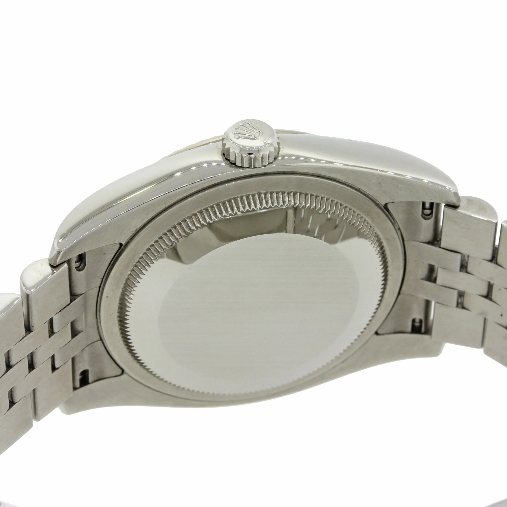 PAPERS Rolex DateJust Fluted White Gold Steel Jubilee 36mm Silver 116234 Watch