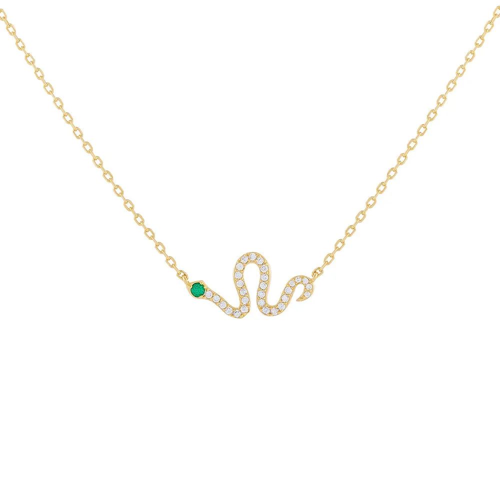 Pavé Snake Necklace