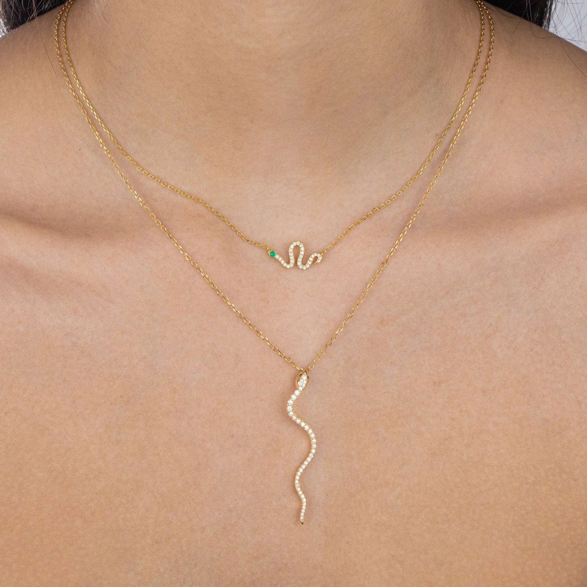 Pavé Snake Necklace