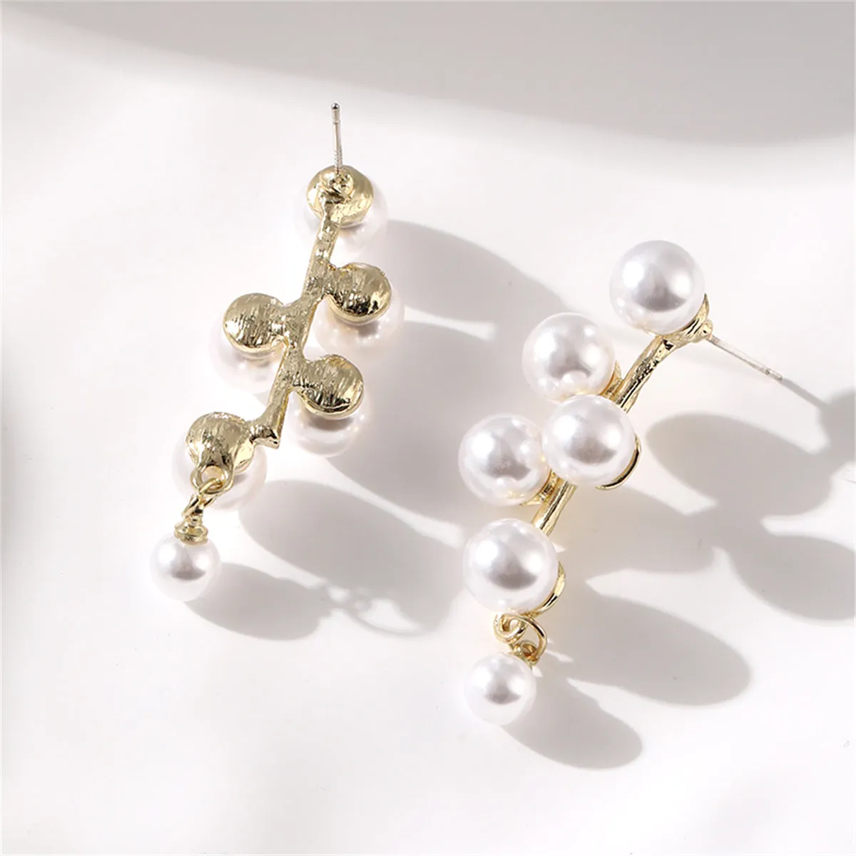 Pearl & 18K Gold-Plated Drop Earrings
