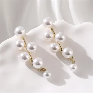 Pearl & 18K Gold-Plated Drop Earrings