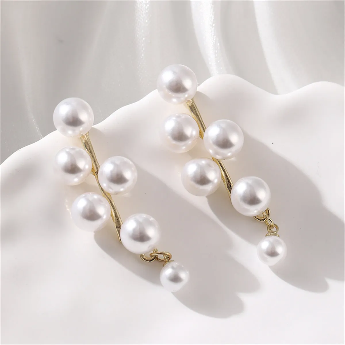 Pearl & 18K Gold-Plated Drop Earrings