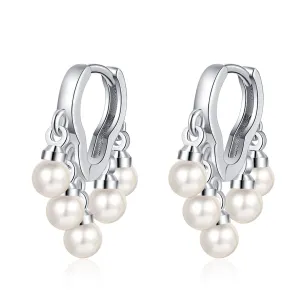 Pearl & Silver-Plated Cloud Tassel Drop Earrings