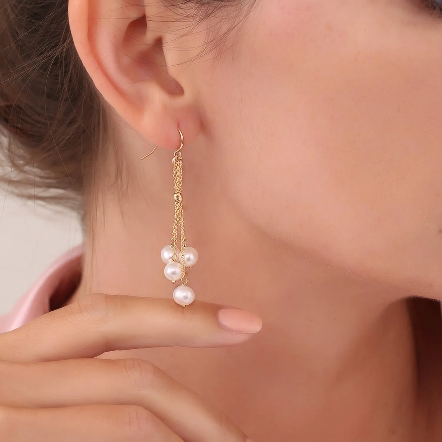 Pearl Dangly Earrings