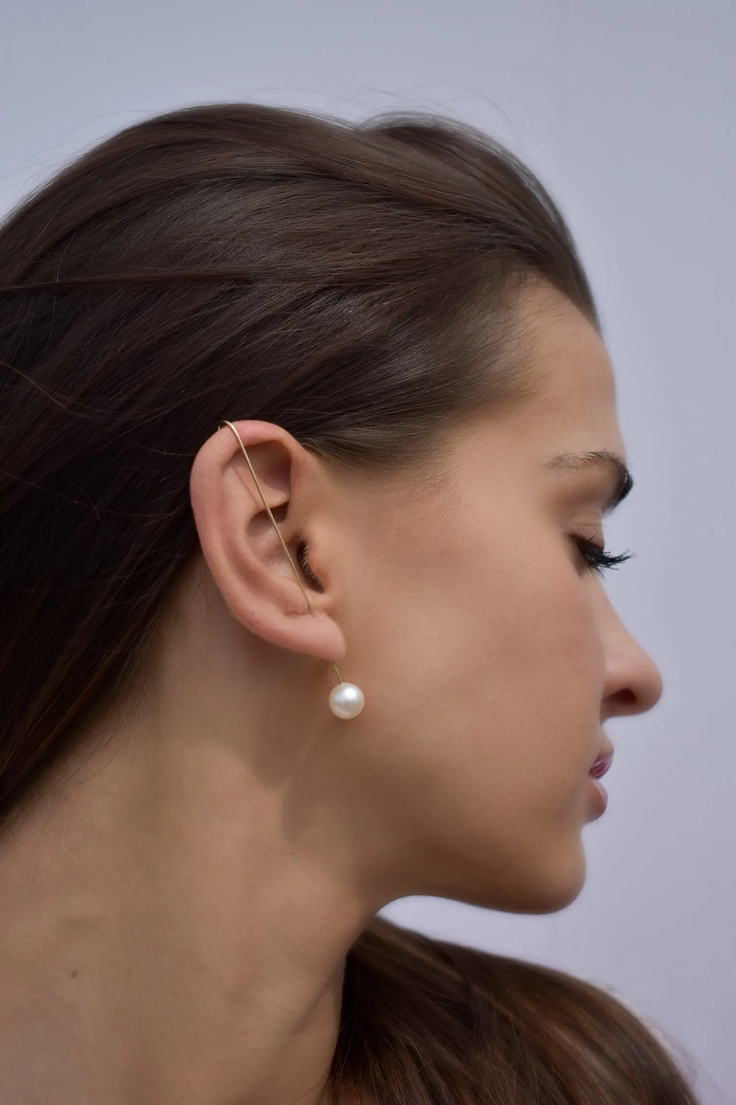 Pearl Drop Needle Earring