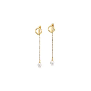 Pearl Front/Back Dangle Earrings