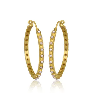 Pearl Hoop Earrings