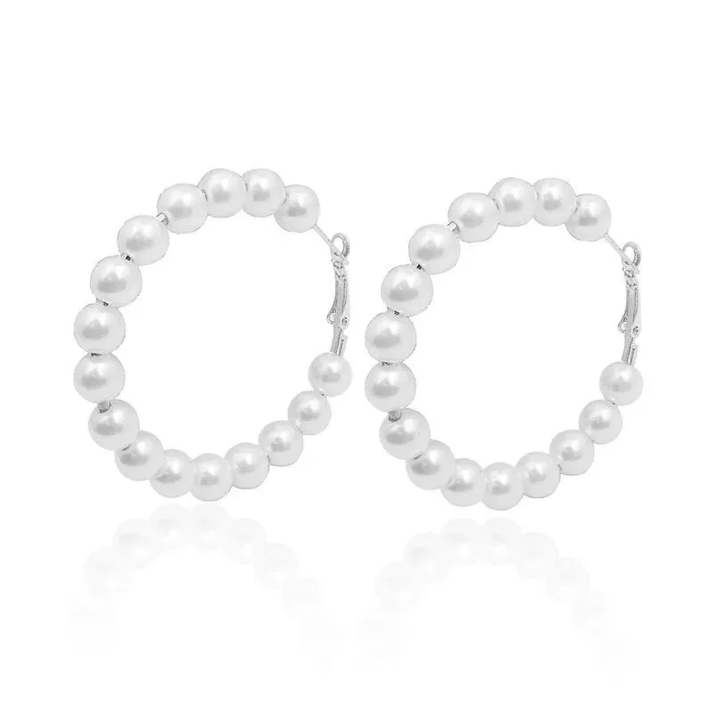 Pearl Hoop Earrings