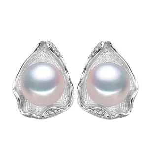 pearl jewelry natural pearl earrings freshwater pearls sterling silver jewelry bohemian charms Stud Earrings Geometric