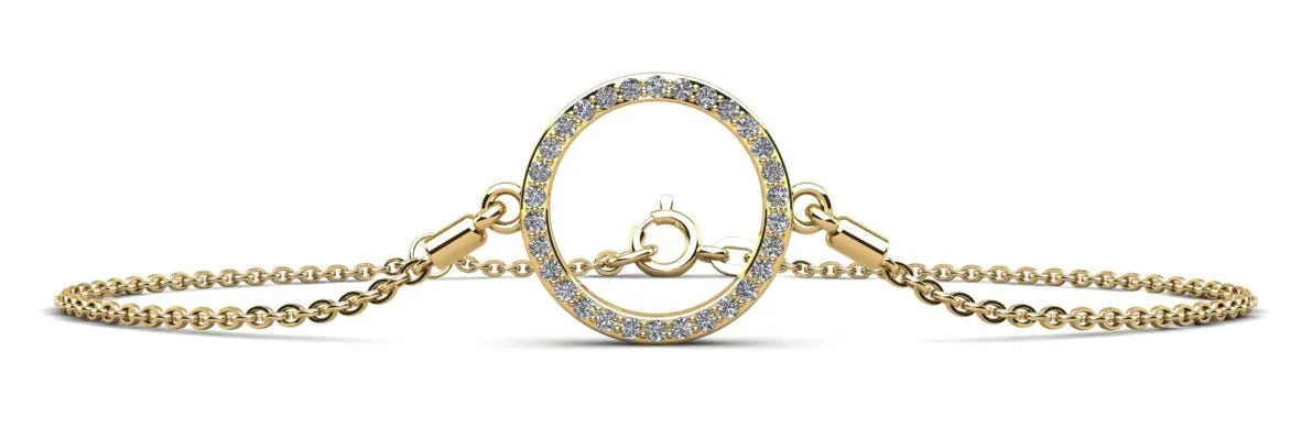 Perfect Circle Diamond Adjustable Diamond Bracelet with 0.24 ct.(finished) 1.2mm