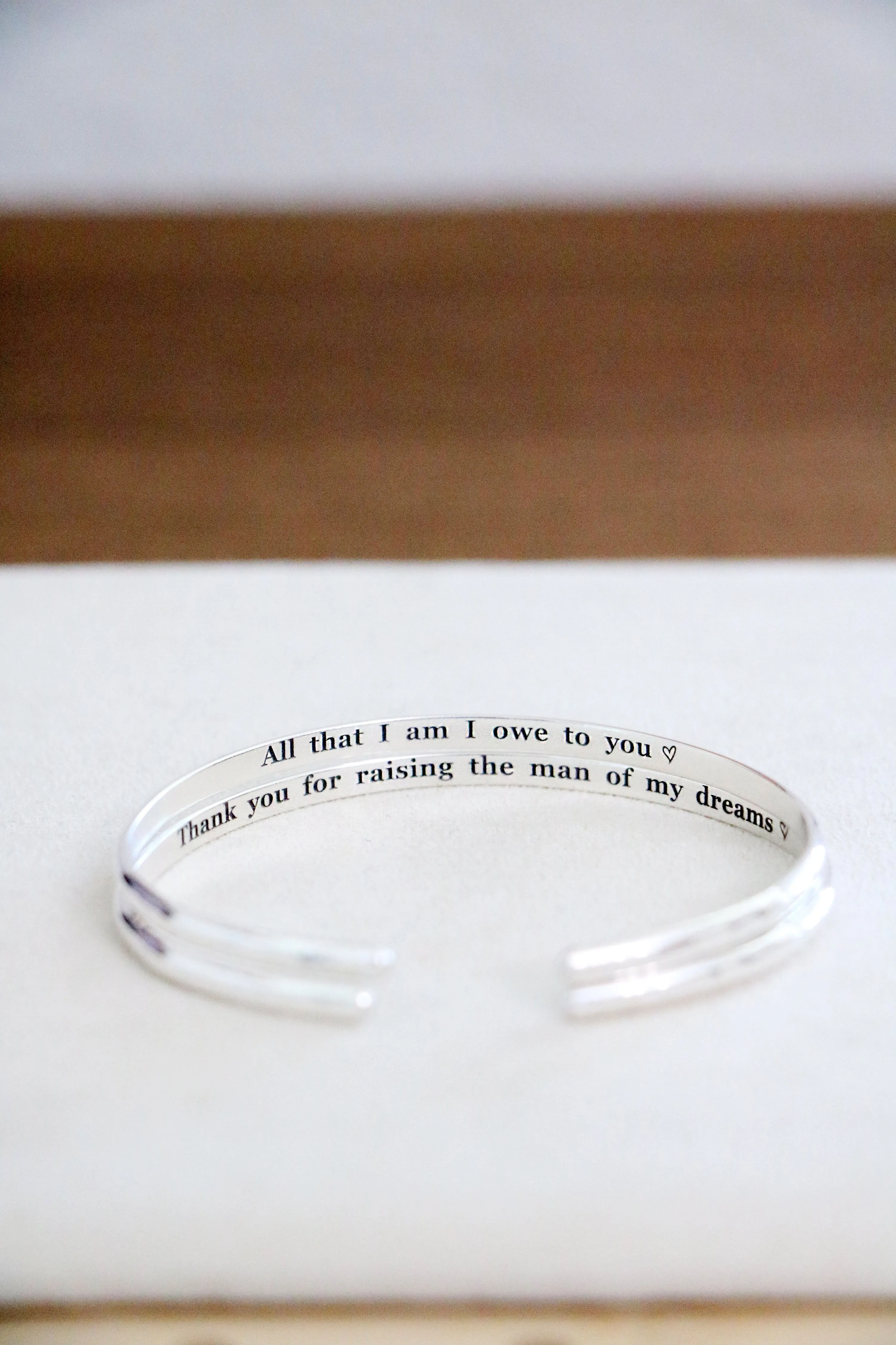 personalized textured cuff {gold   silver }