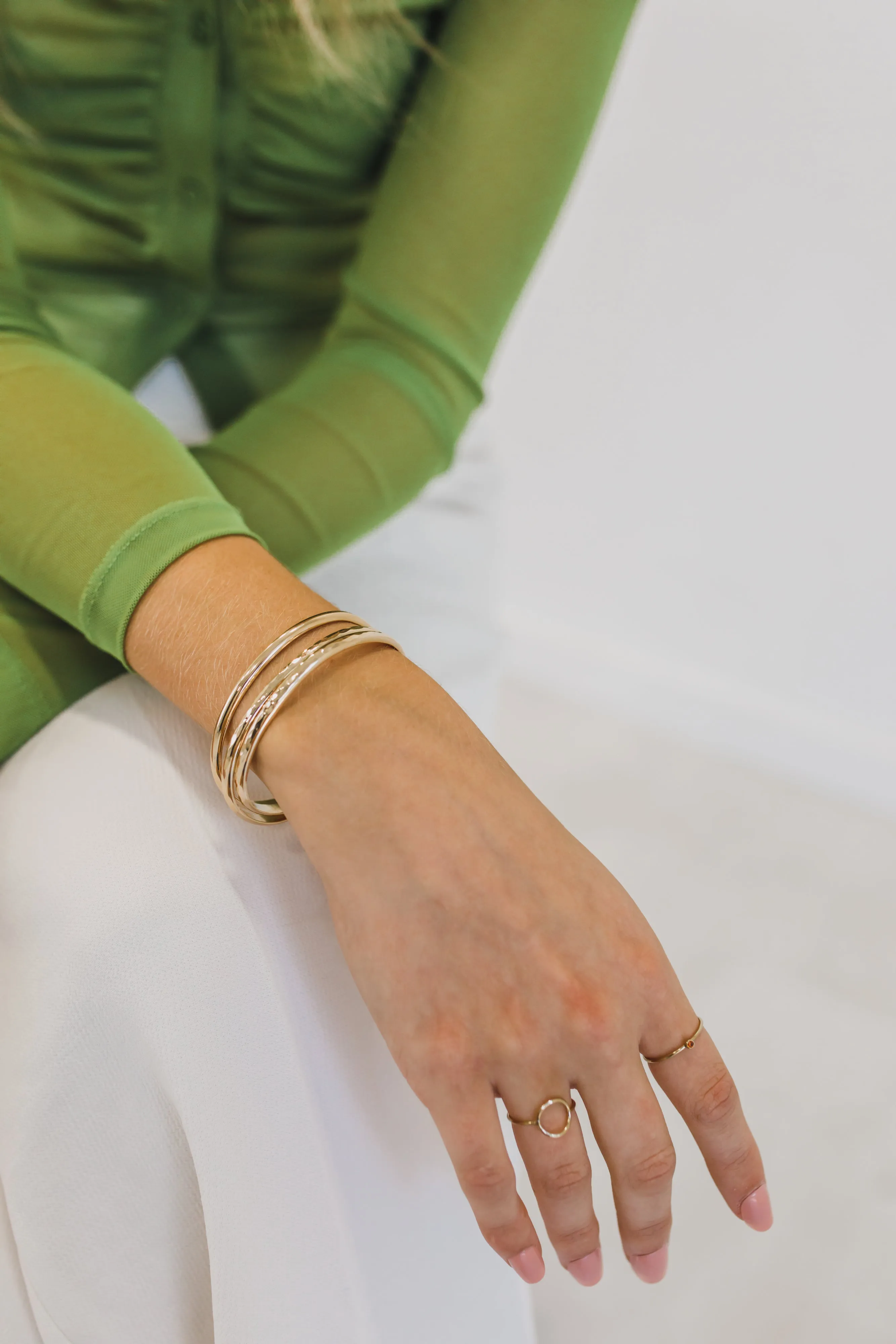 personalized textured cuff {gold   silver }