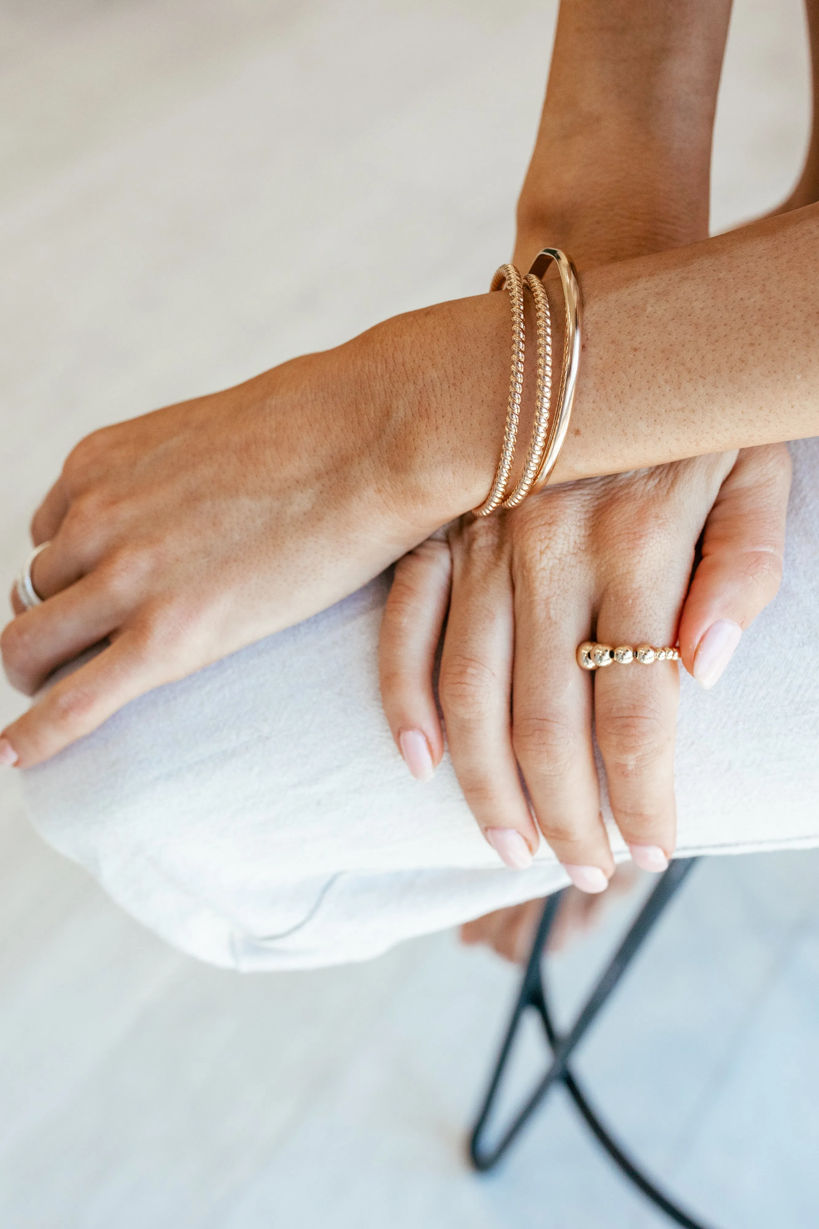personalized textured cuff {gold   silver }
