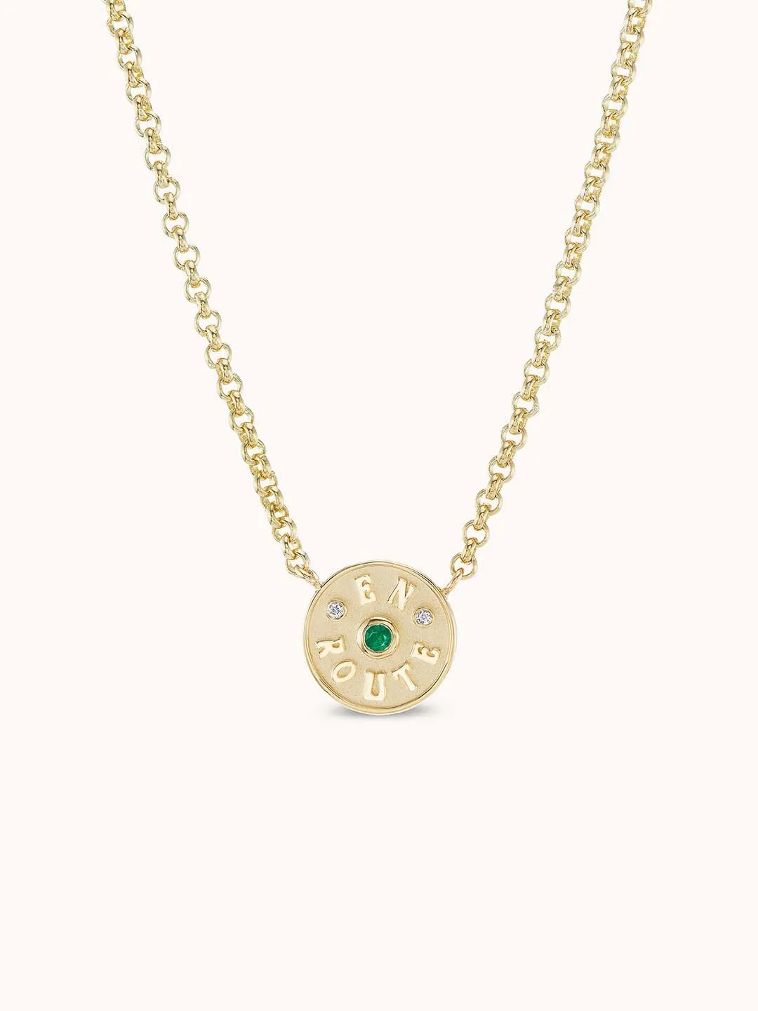 Petite En Route Necklace Emerald