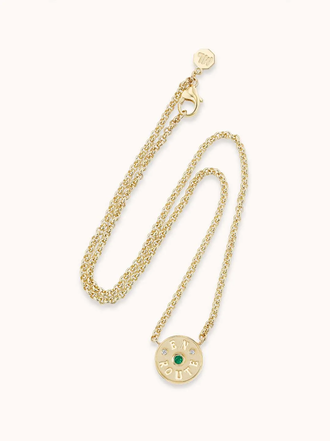 Petite En Route Necklace Emerald