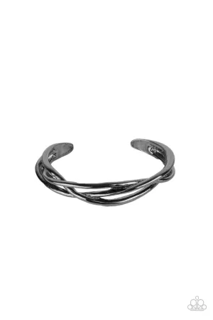 PLAIT Tectonics Black Paparazzi Bracelet