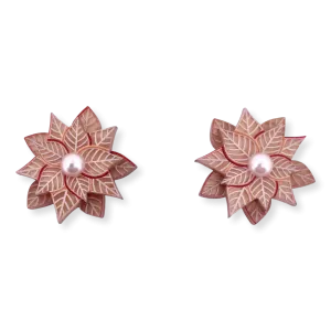 Poinsettia ginger - earring stud