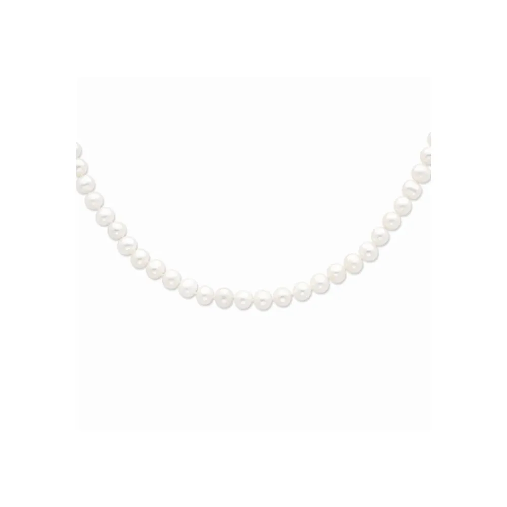 Primal Silver Sterling Silver Rhodium-Plated 9-10Mm White Freshwater Cultured Pearl Necklace