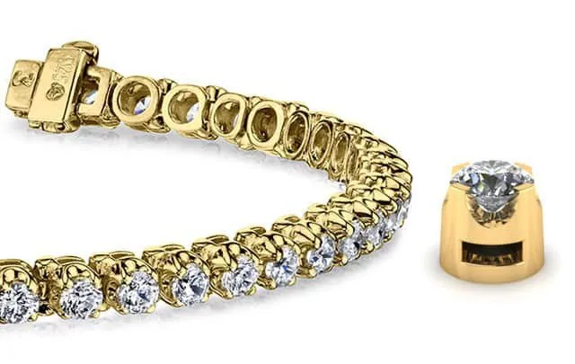 Prong Set Diamond Strand Lab-Grown Diamond Tennis Bracelet with 11.07 ct.(finished) 4.75mm