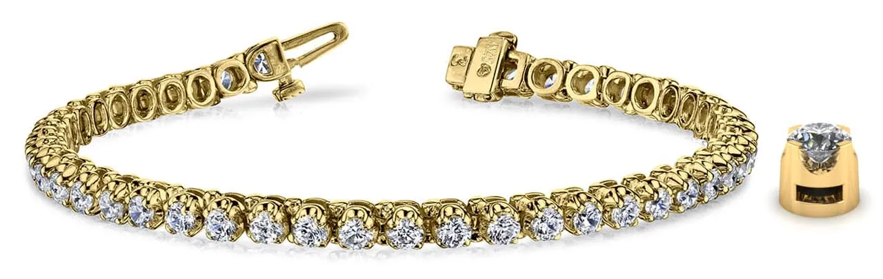 Prong Set Diamond Strand Lab-Grown Diamond Tennis Bracelet with 1.93 ct.(finished) 2.0mm
