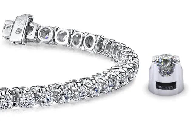 Prong Set Diamond Strand Lab-Grown Diamond Tennis Bracelet with 1.93 ct.(finished) 2.0mm