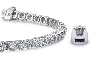 Prong Set Diamond Strand Lab-Grown Diamond Tennis Bracelet with 1.93 ct.(finished) 2.0mm
