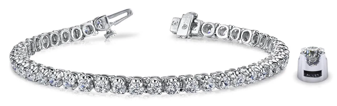 Prong Set Diamond Strand Lab-Grown Diamond Tennis Bracelet with 1.93 ct.(finished) 2.0mm