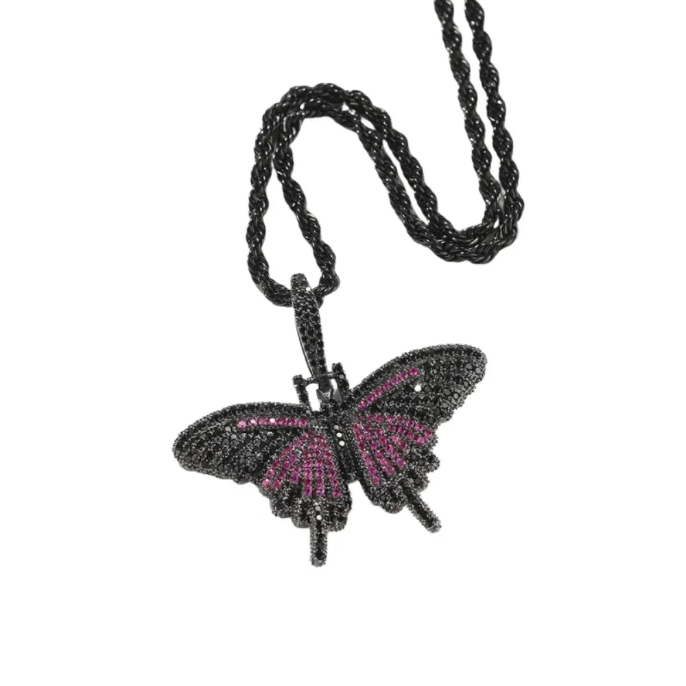 "American Diamond Solid Butterfly" Necklaces