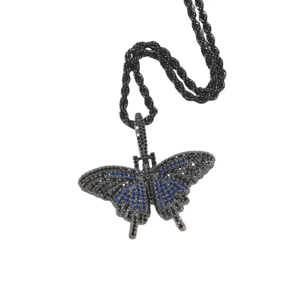 "American Diamond Solid Butterfly" Necklaces