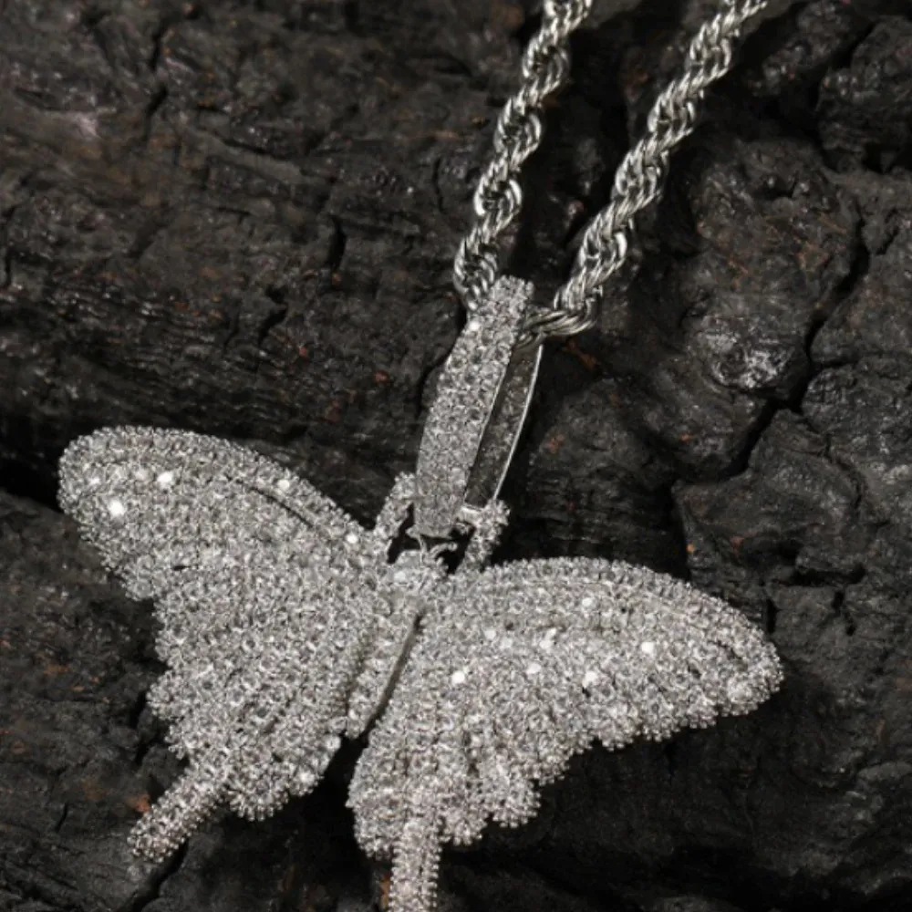 "American Diamond Solid Butterfly" Necklaces