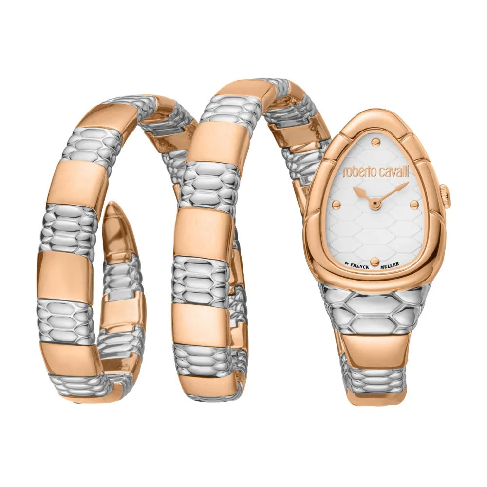 Roberto Cavalli by Franck Muller Women's Watch, Two Tone Silver & Rose Gold