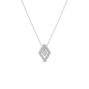 Roberto Coin 18k White Gold Diamante Small Diamond Necklace