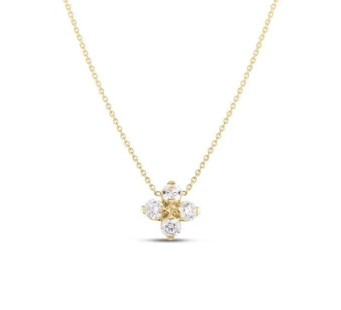 Roberto Coin Love in Verona Floral Diamond Necklace