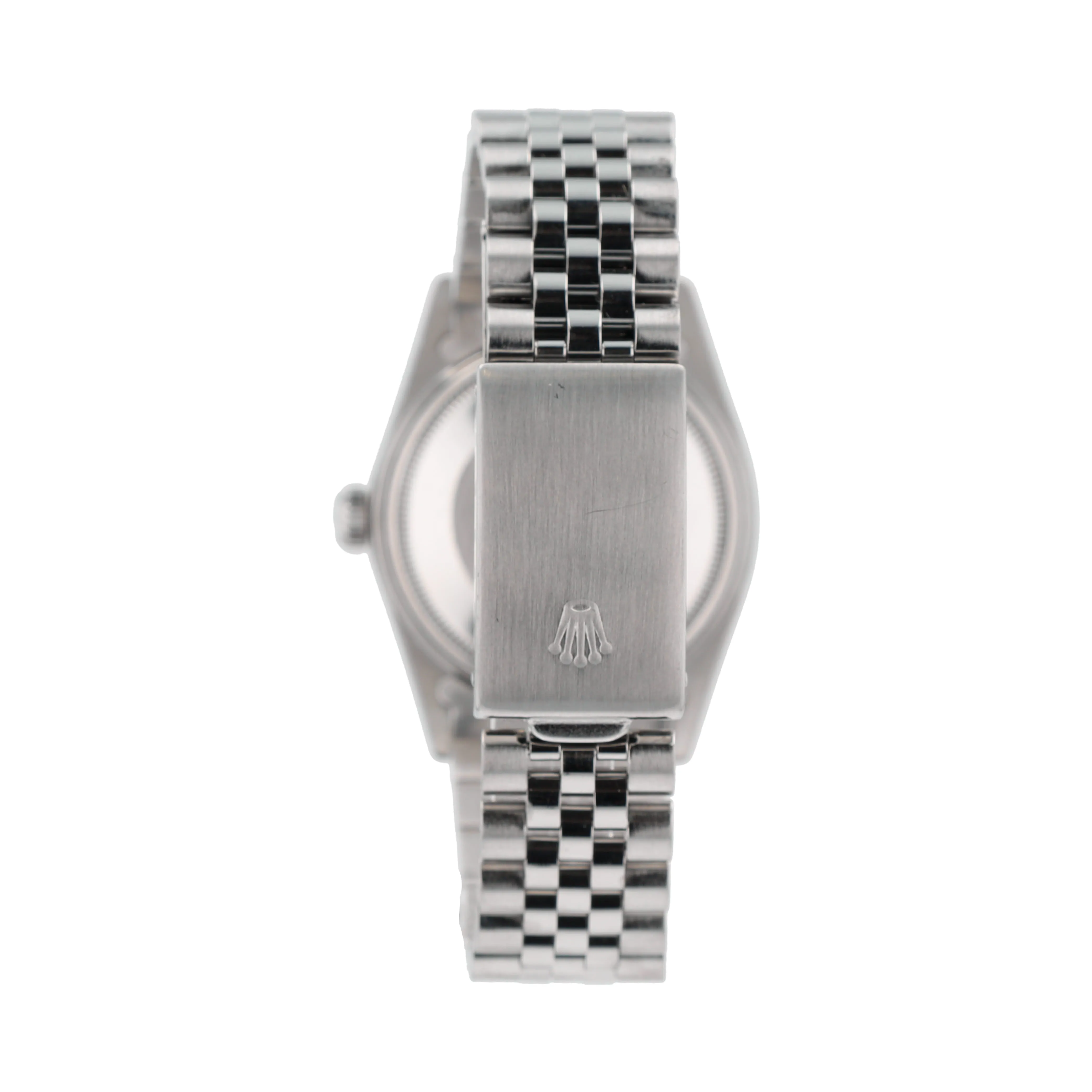 Rolex Datejust 16030 36mm Silver Stacked Index Dial Engine-Turned Bezel Jubilee Band