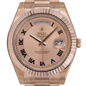 Rolex Day-Date 41 218235 Full Rose Gold Presidential Bracelet Watch