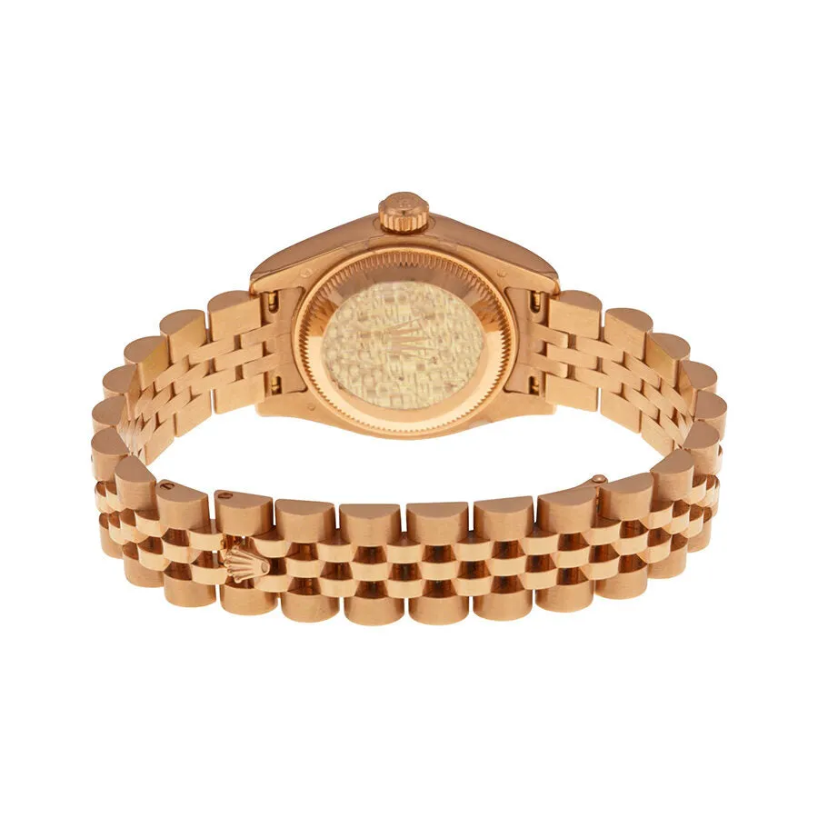 Rolex Lady-Datejust 26 White Dial 18K Rose Gold President Automatic Ladies Watch 179175WRP