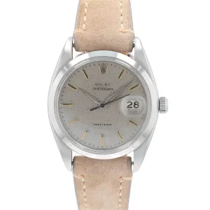 Rolex  Oyster Date 6694 36mm Silver(Patina'd) Yellow Gold Index Dial Smooth Bezel