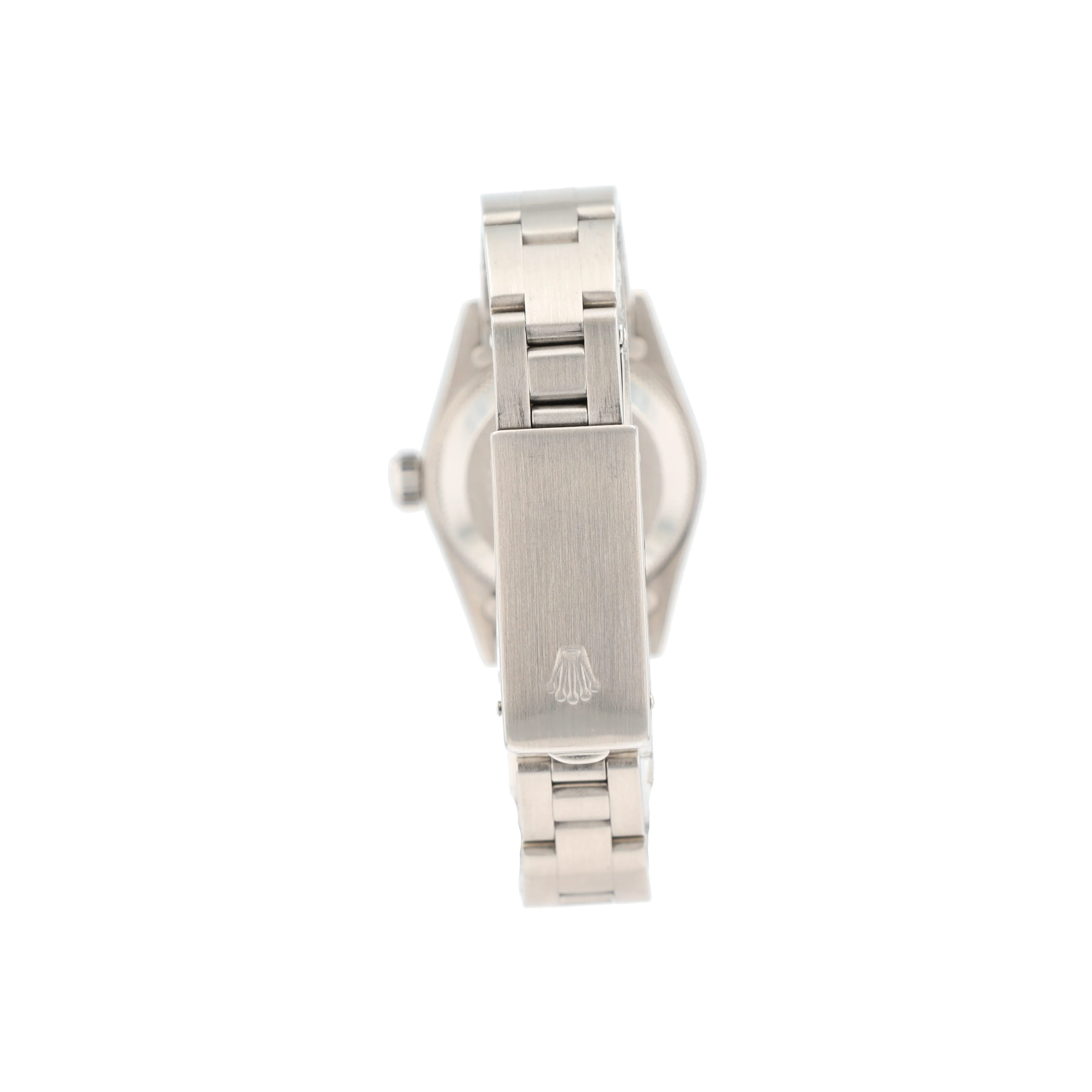 Rolex Oyster Perpetual 67180 24mm Silver Index Dial Smooth Bezel Oyster Band