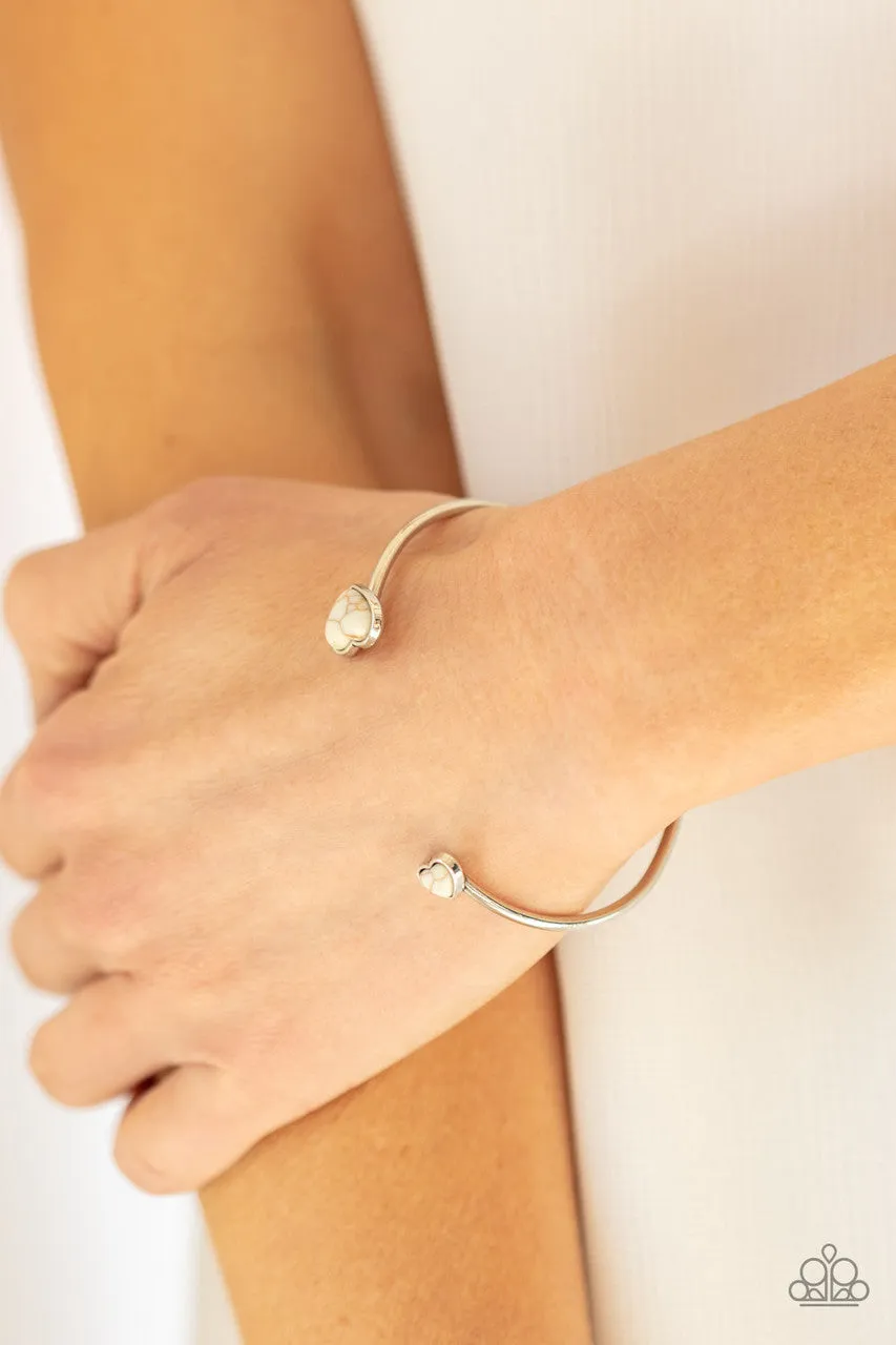Romantically Rustic White Paparazzi Bracelet