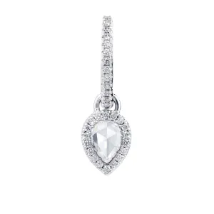 Rose Cut Pear Shaped Drop Earring